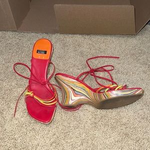 Rainbow Stuart Weitzman wedges